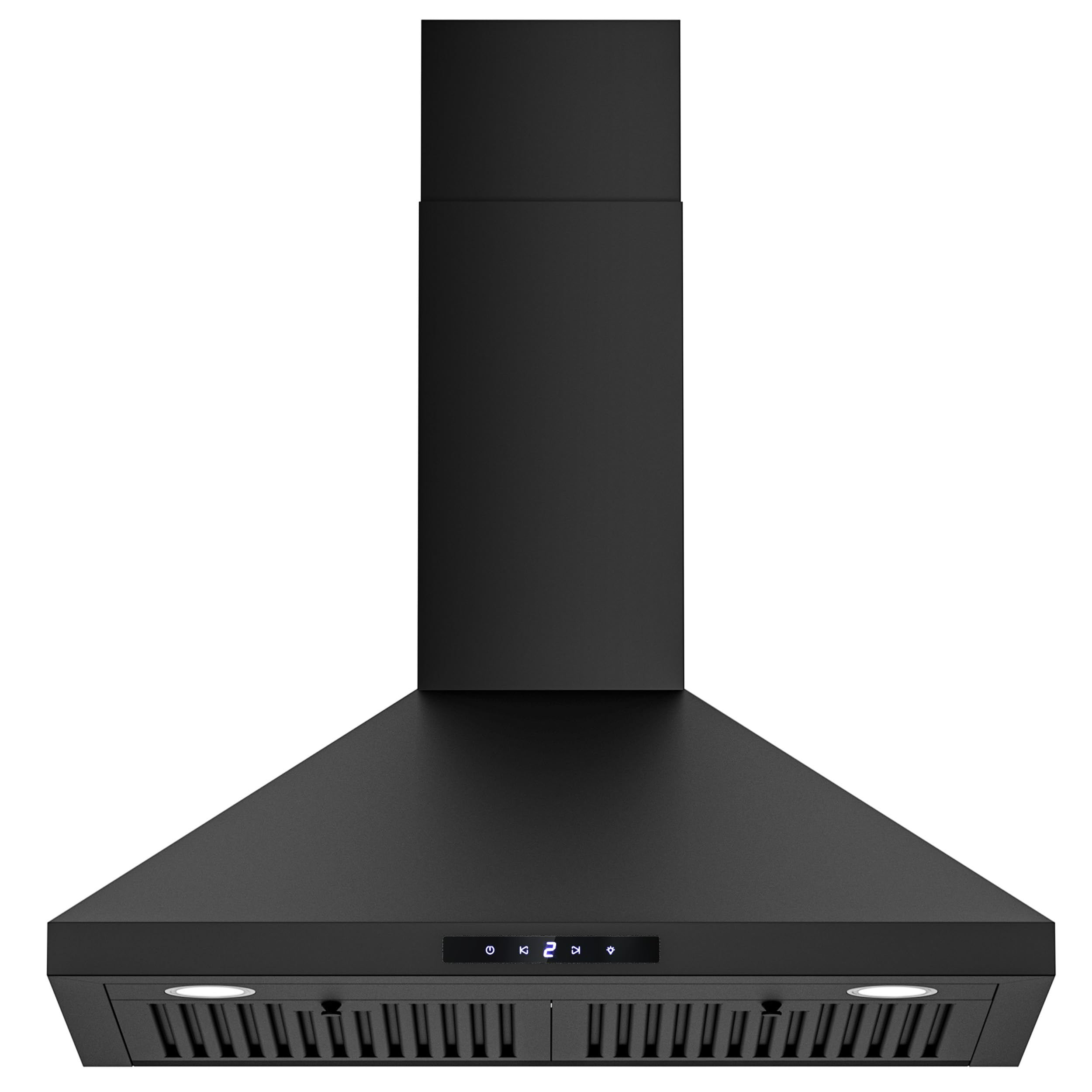 **FIREGAS 30-Inch Black Convertible Wall Mount Range Hood – 450 CFM, 9-Speed Brushless Motor, Soft Touch Controls, Permanent & Charcoal Filters, LED Lights – Ideal for Kitchen Ventilation & Smoke Removal**