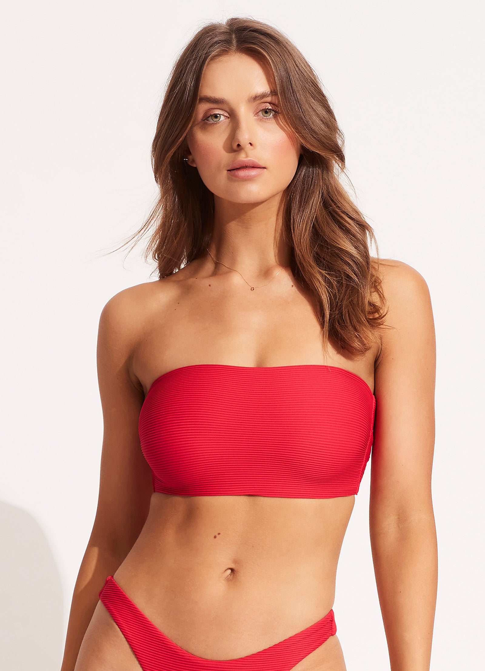 Essentials Tube Top for Women - Stretchy & Comfortable Chilli Red Sleeveless Crop Top | Perfect for Summer, Beach, and Casual Outfits