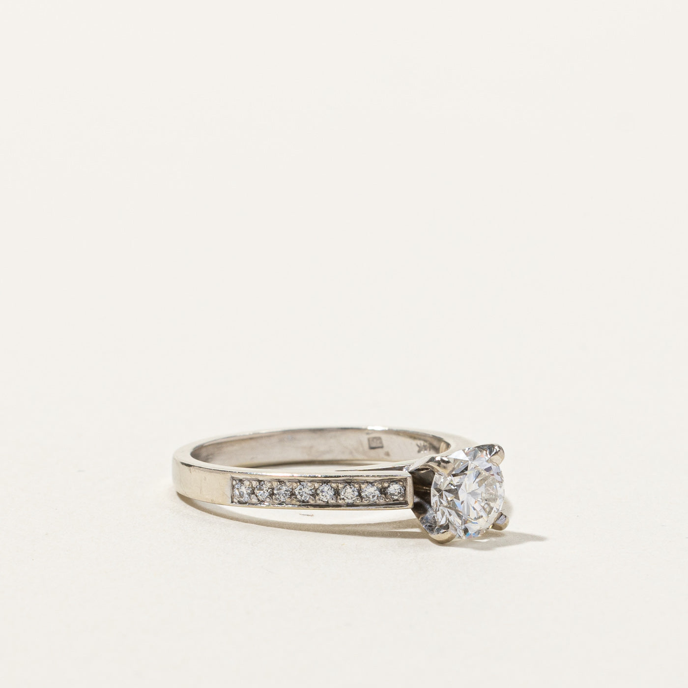 1.03ctw Solitaire Diamond Ring with Accents - SI1 Clarity, F Color, Size 7 | Elegant Engagement & Wedding Ring for Women | Perfect Proposal Gift & Anniversary Jewelry