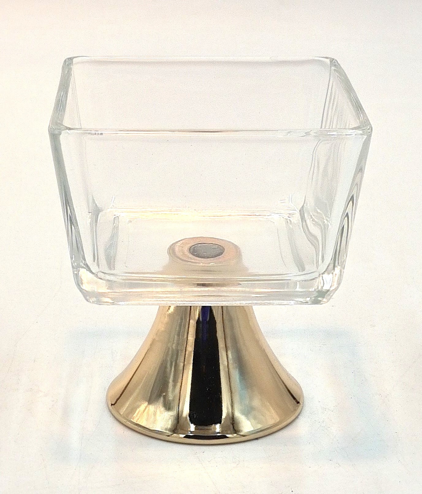 3.25x4 Footed Square Glass Bowl - Elegant Serving Dish for Salads, Desserts & Centerpieces - Perfect for Parties, Dining & Home Decor