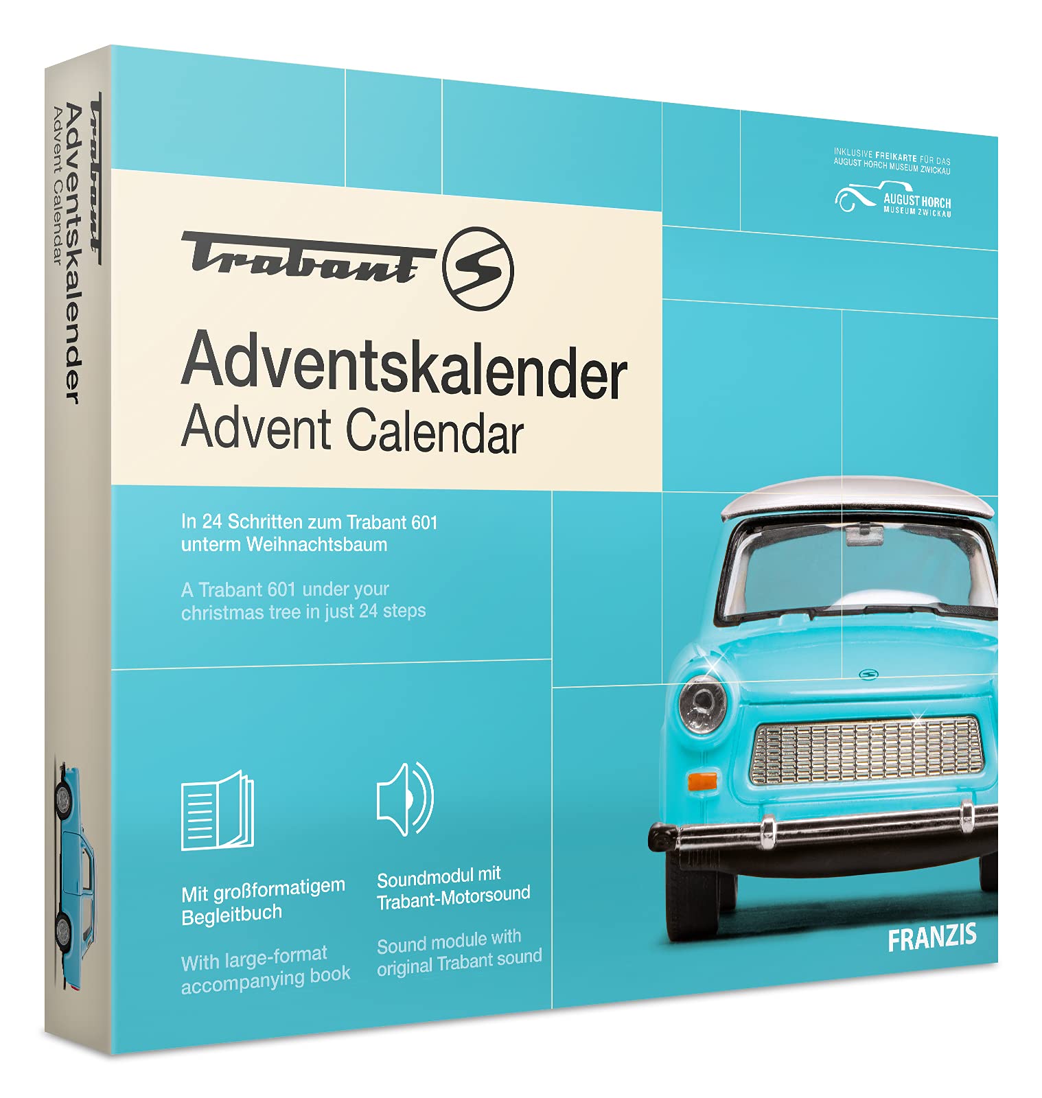 Trabant Car Advent Calendar - DIY Iconic Model Car Kit | 24-Day Build Challenge | Perfect for Christmas Countdown & Car Enthusiast Gifts