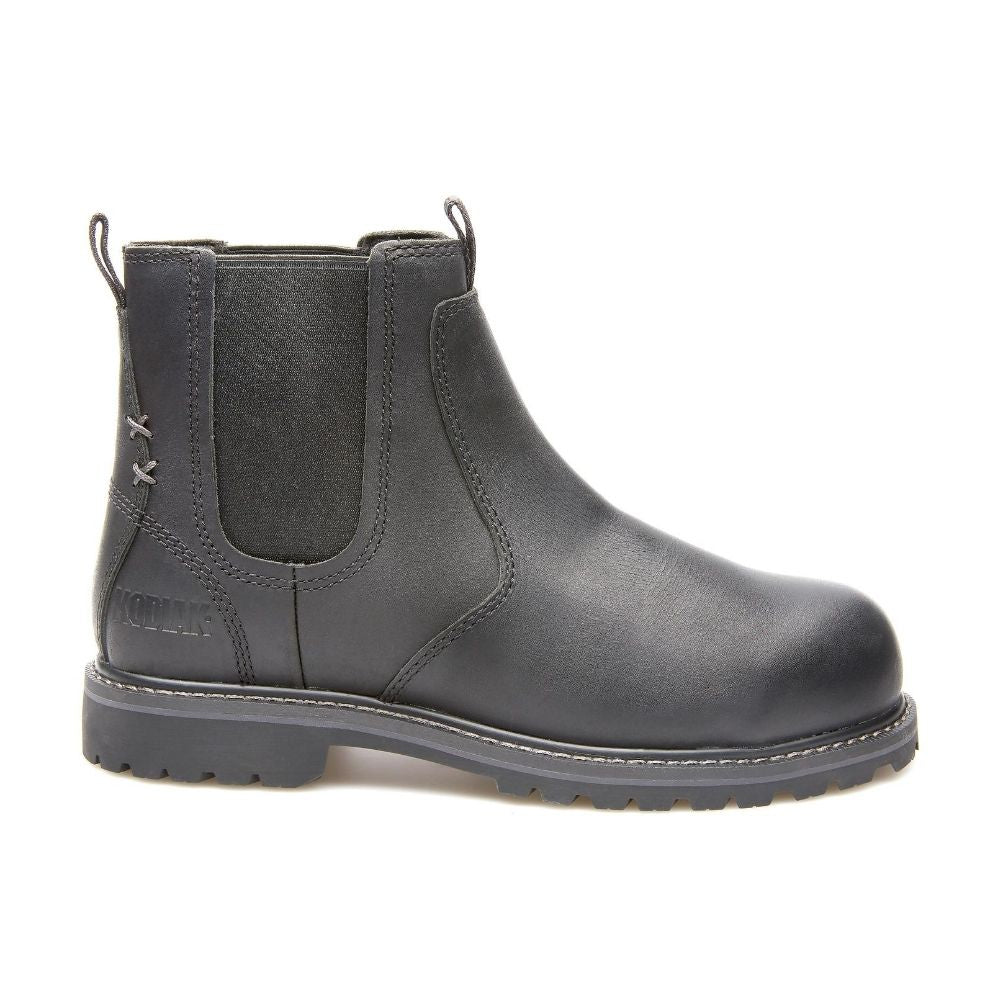 Kodiak Bralorne Chelsea Women's Composite Toe Pull On Work Boots - Slip Resistant, Comfortable & Lightweight for Construction, Warehouse & Outdoor Work (Black, KD0A4TDFBLK)