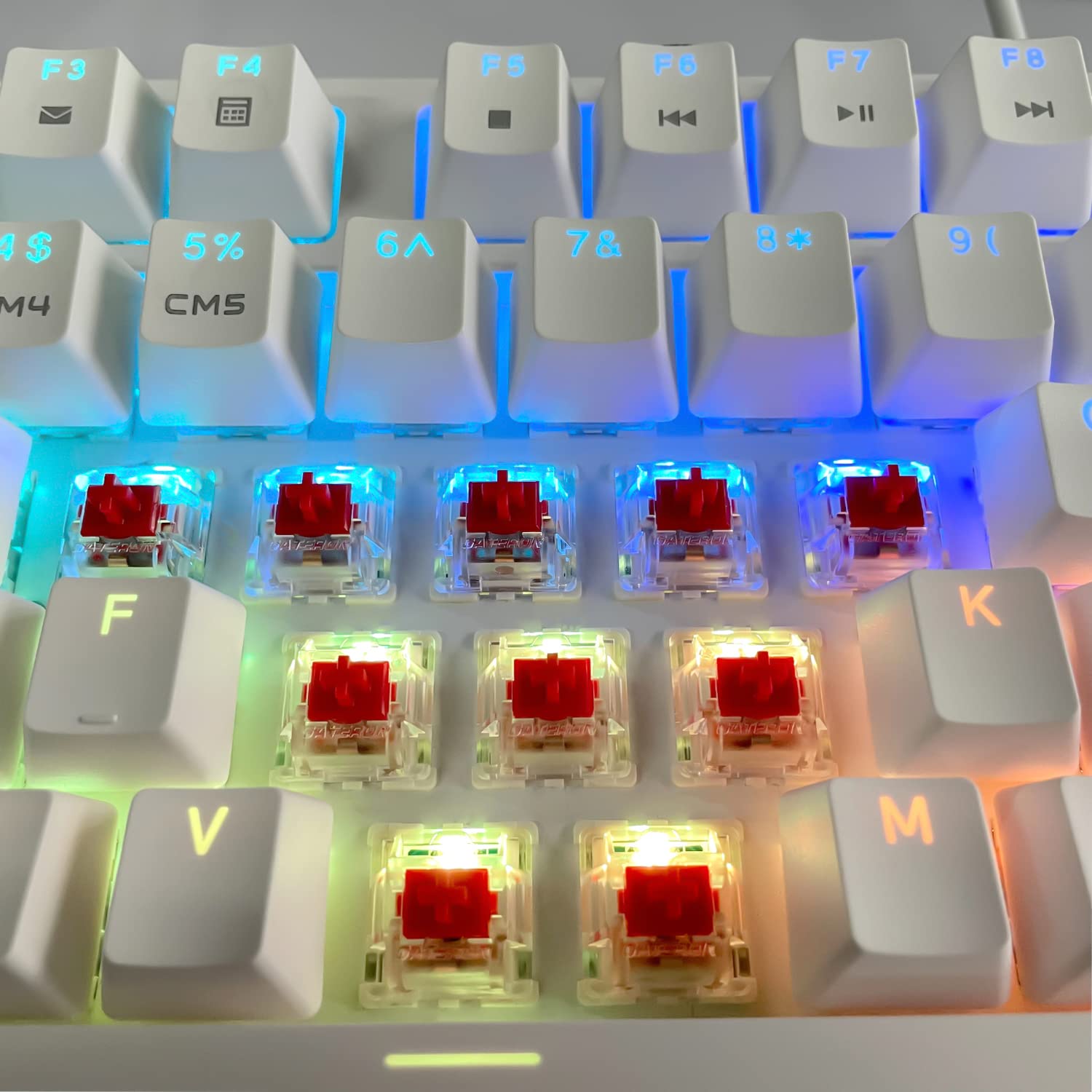 Gateron G Red Pro Switches - Pre-lubed 3pin RGB SMD Linear for Gaming Mechanical Keyboards (36pcs) - Perfect for Esports & Typing