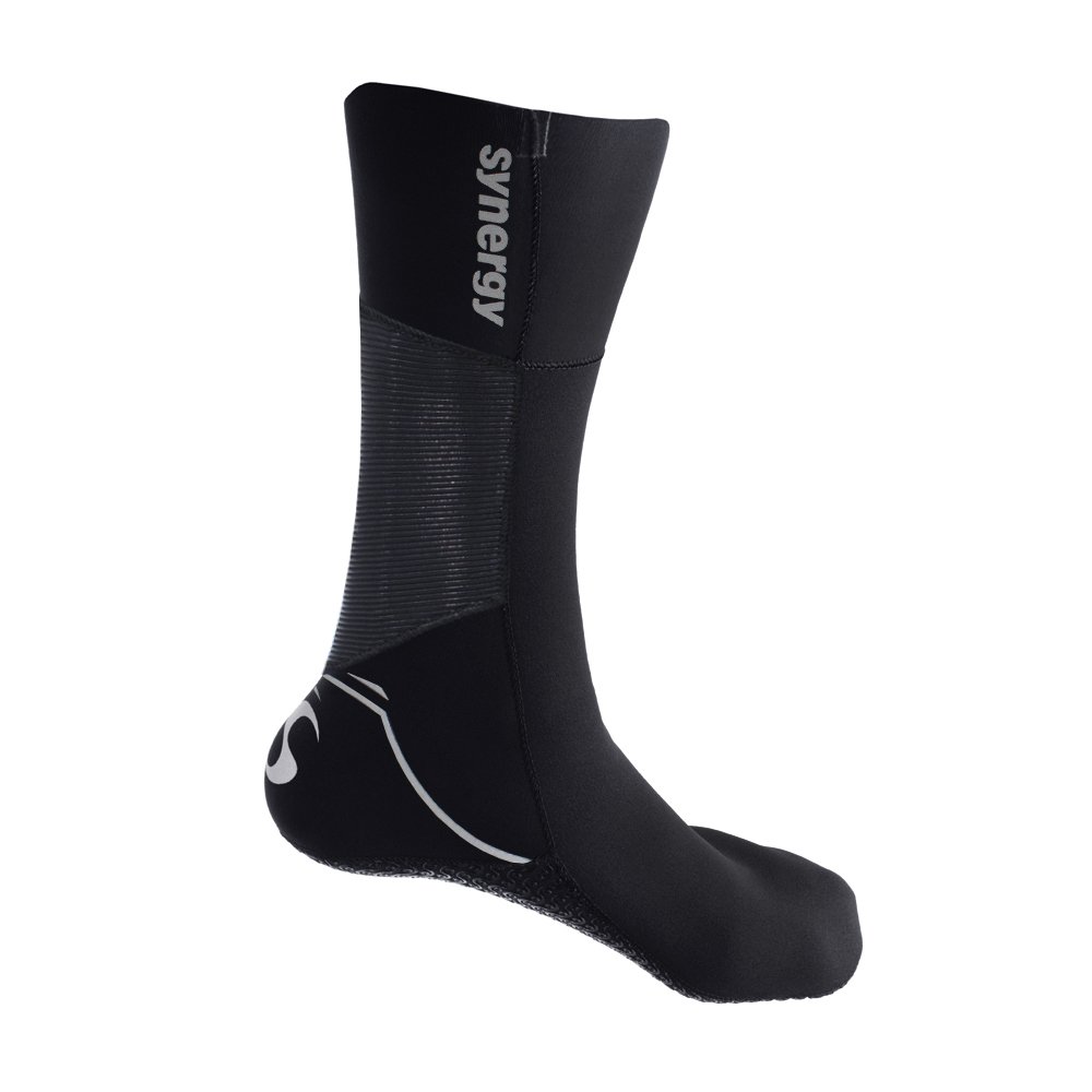 Synergy Neoprene Swim Socks - Water Shoes for Swimming, Surfing & Beach Activities - Non-Slip Aqua Socks for Men & Women - Perfect for Pool, Ocean & Water Sports