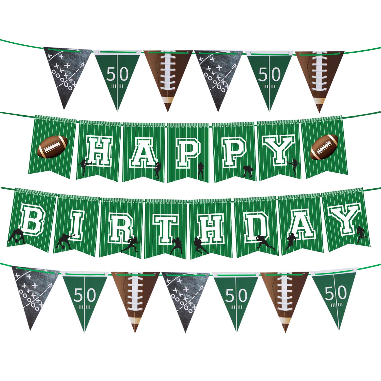 4PCS Football Party Banner Set - Sports Themed Birthday Decorations for Kids & Adults | Perfect for Football Birthday Parties, Baby Showers & Game Day Celebrations