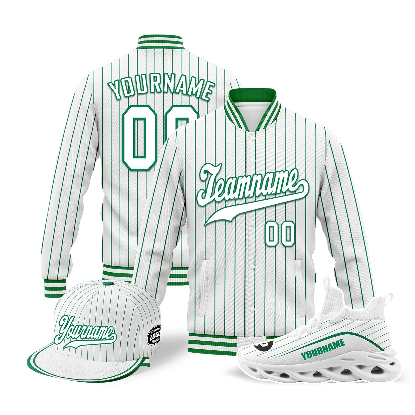 Custom Jacket, MaxSoul Shoes & Hat Combo - Personalized Outfit Set D020239 | Perfect for Streetwear Fashion & Gift Giving