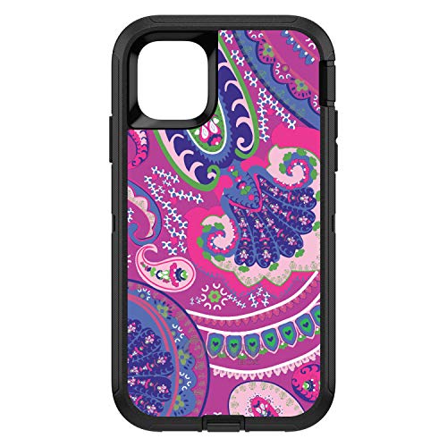 Pink Purple Green Paisley On Black Case