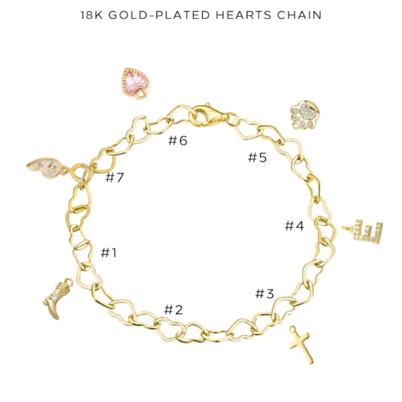 Elegant Charm Bracelet with Assorted Charms - Perfect for Gifts, Parties & Everyday Wear | $54.00