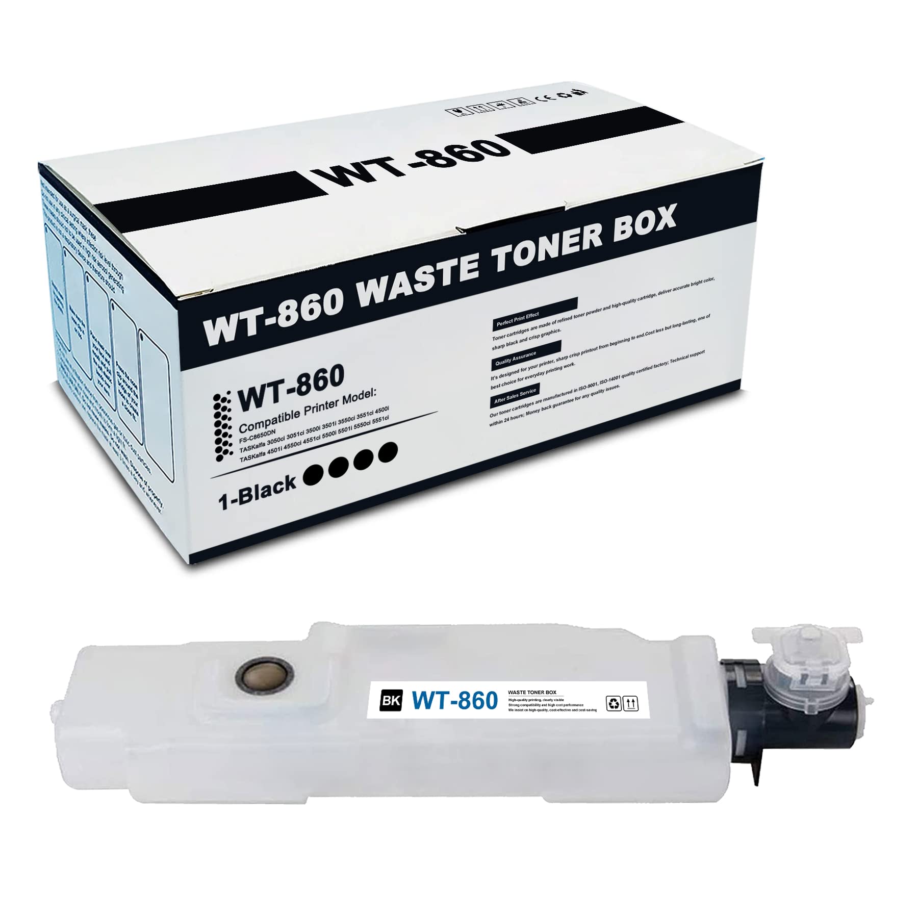 WEDCHUN Black WT-860 Waste Toner Box Replacement for Kyocera Printers - Office & Home Use