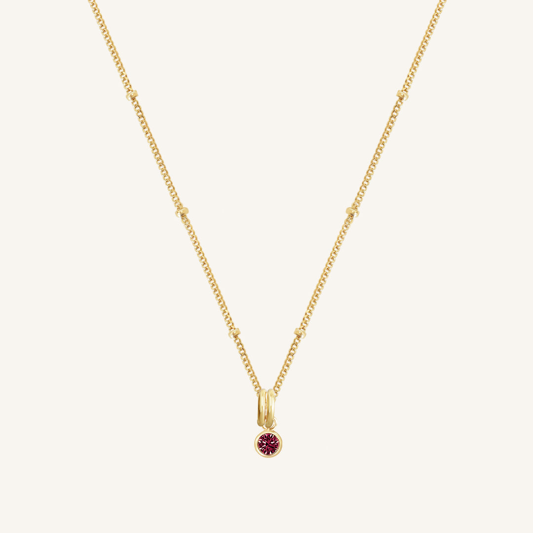 Birthstone Charm Necklace - Personalized Aura Jewelry for Women - Perfect Gift for Birthday, Anniversary & Mother's Day - Elegant Everyday Wear & Special Occasions