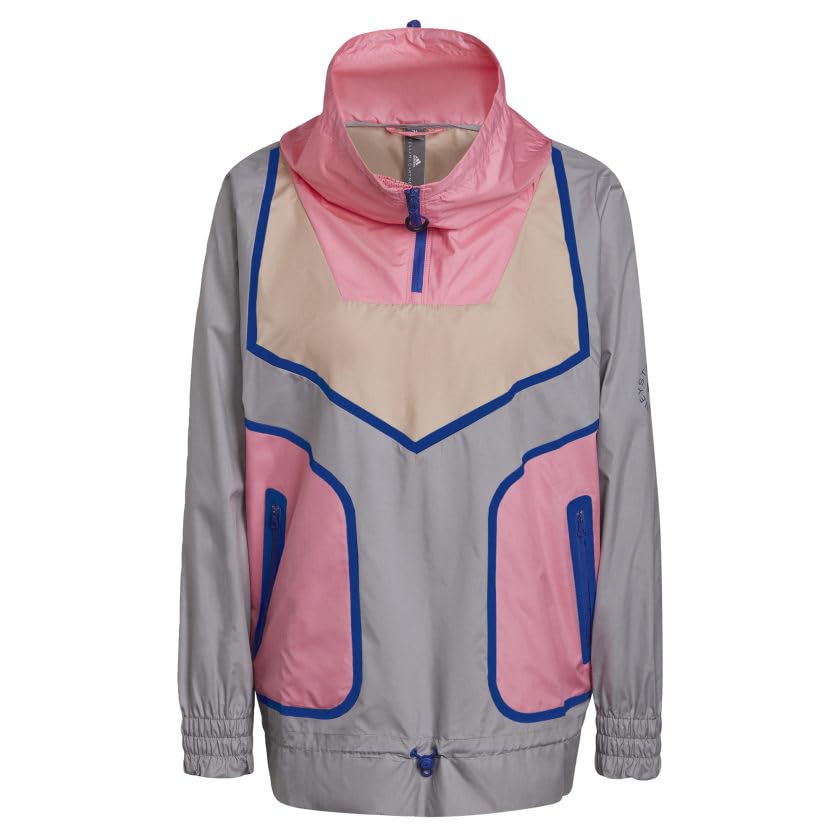 Adidas by Stella McCartney Women's Half Zip Running Jacket - Lightweight Athletic Pullover for Workouts & Outdoor Activities