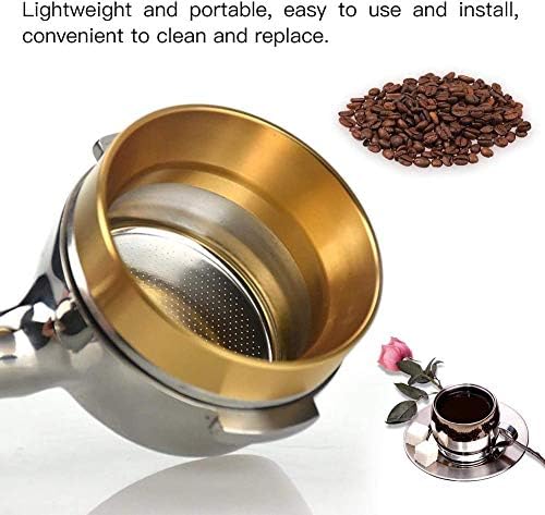 Premium 58MM Aluminum Espresso Dosing Funnel - Universal Coffee Powder Dispenser for Barista Tools & Coffee Maker Accessories (Gold) - Perfect for Home Brewing & Professional Espresso Machines