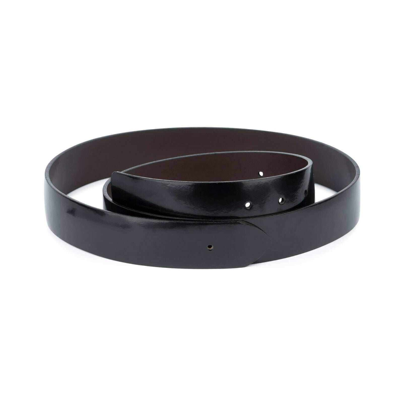 35mm Italian Patent Leather Belt Strap Replacement for Ferragamo Buckle - Premium Dress Belt for Business & Formal Occasions