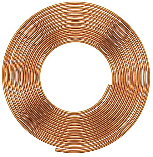 Type K Soft Coil Water Tubing 1/4 Inch x 100ft - Flexible Copper Pipe for Refrigeration, HVAC, and Plumbing Applications