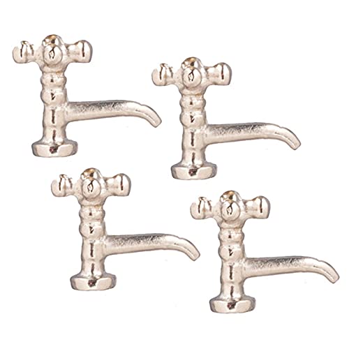 Miniature Brass Spigots for Dollhouse - Bathroom Faucet Accessories | Perfect for DIY Dollhouse Decor, Miniature Bathroom Sets & Craft Projects