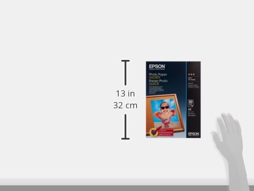 Epson A4 Glossy Photo Paper - Premium Quality White Paper for Inkjet Printers - Perfect for Photo Printing, Scrapbooking & Professional Presentations