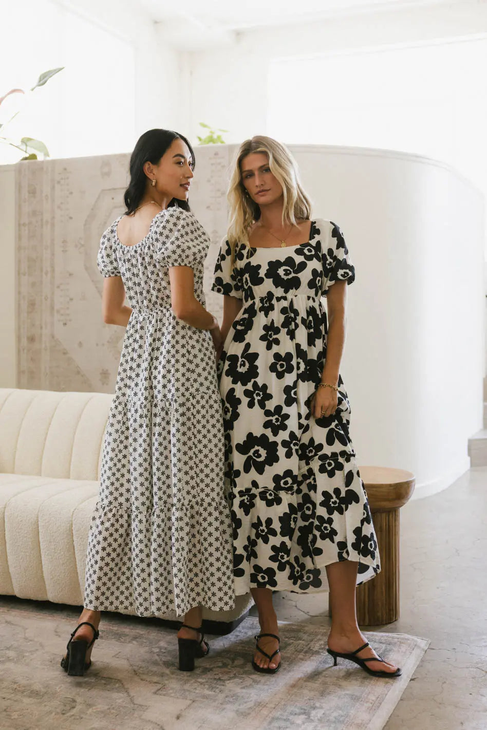 Leanne Floral Midi Dress for Women - Elegant Summer Casual Dress with Floral Print | Perfect for Beach Vacations, Date Nights & Garden Parties (Final Sale)