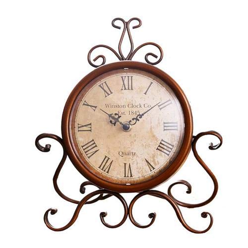 Silent Iron Alarm Clock - Vintage Table Clock for Home, Bedroom, Office & Study Room Decor | Perfect Desk Clock for Gentle Wakeups & Stylish Interior Design