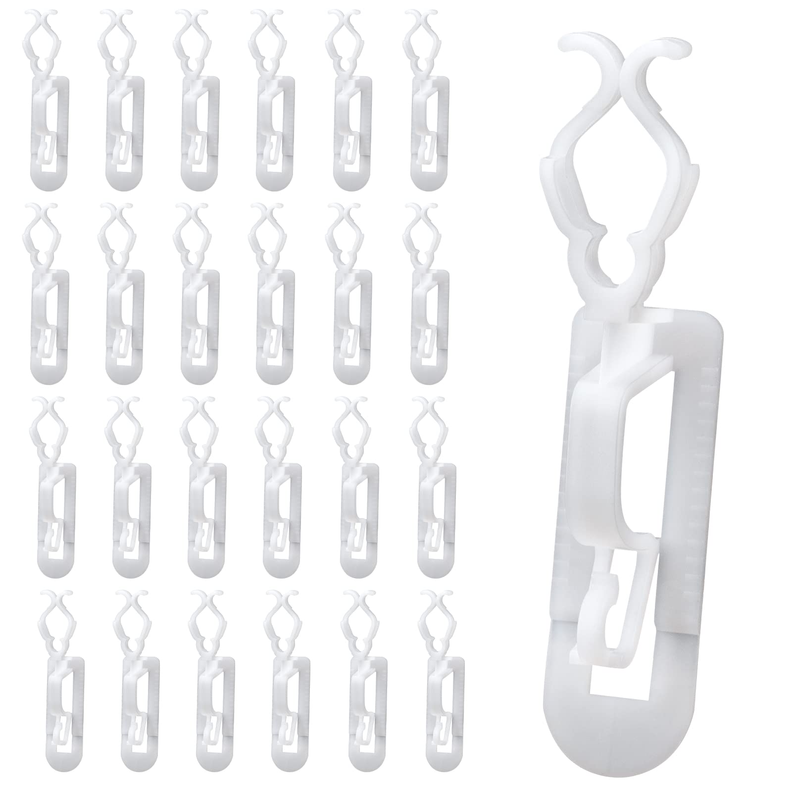 200-Pack Universal Christmas Lights Shingle Clips - Shatterproof Gutter Hooks for C7/E12, C9/E17, Mini String & Rope Lights - Perfect for Outdoor Holiday Decorations & Roof Edge Lighting