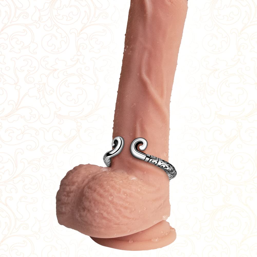 Premium Stainless Steel Penis Ring for Men - 2.6cm Cock Ring Enhances Orgasms, Delays Ejaculation & Increases Stimulation - Perfect for Couples Play, Bondage & Chastity Toys - Durable Sex Toy for Intimate Pleasure