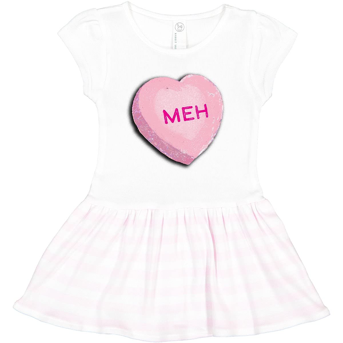 Inktastic Anti-Valentine's Day Candy Heart Print Toddler Dress - Funny Sarcastic Outfit for Kids Valentine's Parties & Photo Shoots