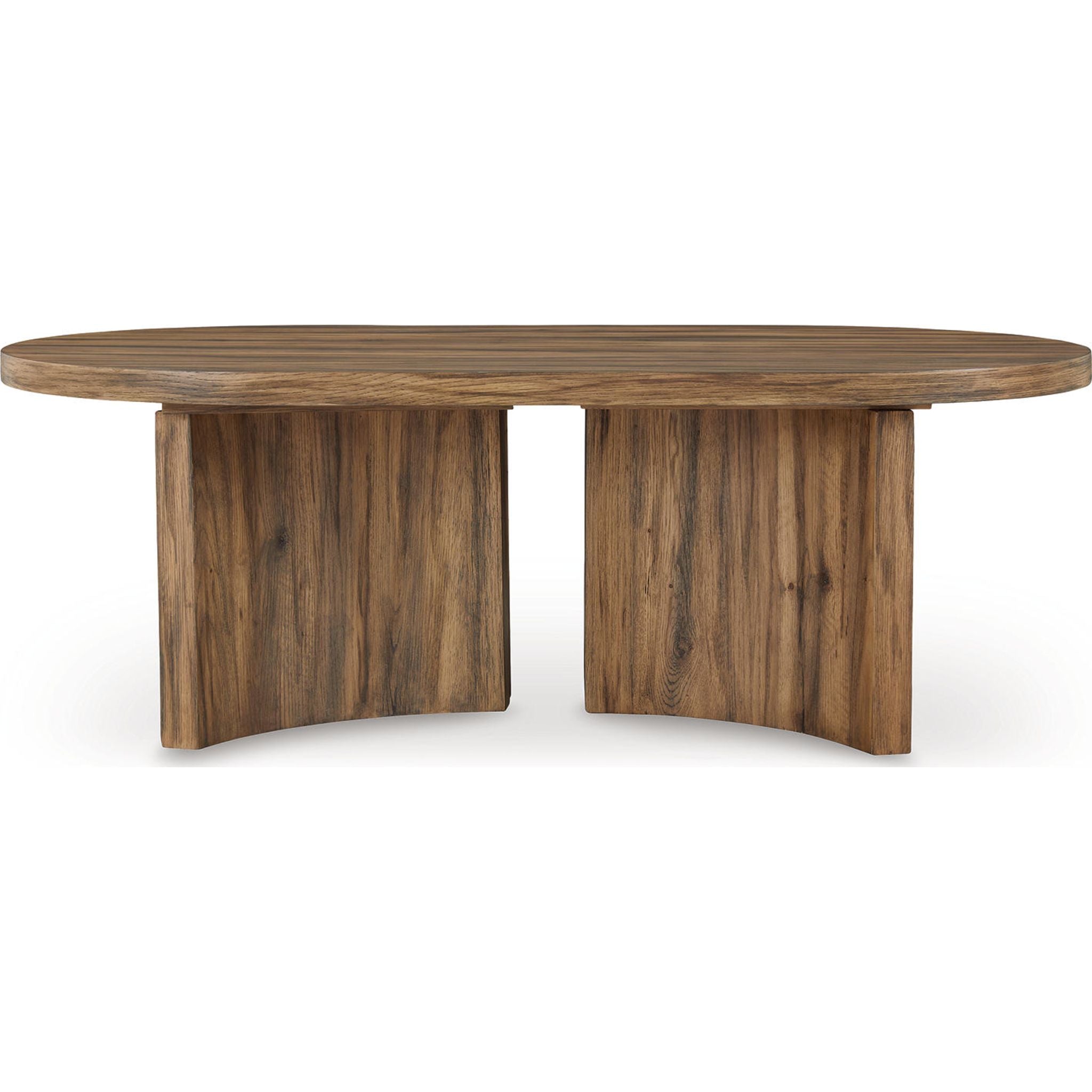 Austanny Modern Coffee Table - Warm Brown Finish, Stylish Living Room Centerpiece for Home Decor & Entertaining Guests