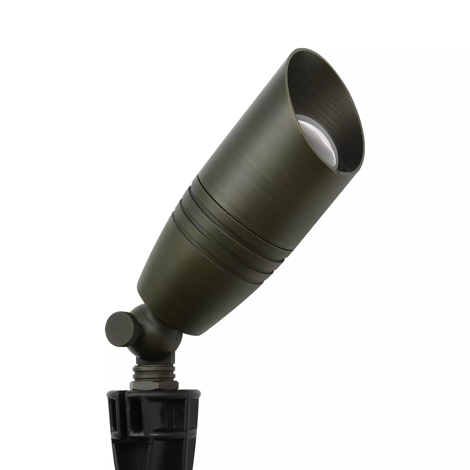 Brass Adjustable 3W-12W Low Voltage LED Spot Light 2700K Warm White - Outdoor Landscape Lighting for Garden, Pathway, and Patio Illumination