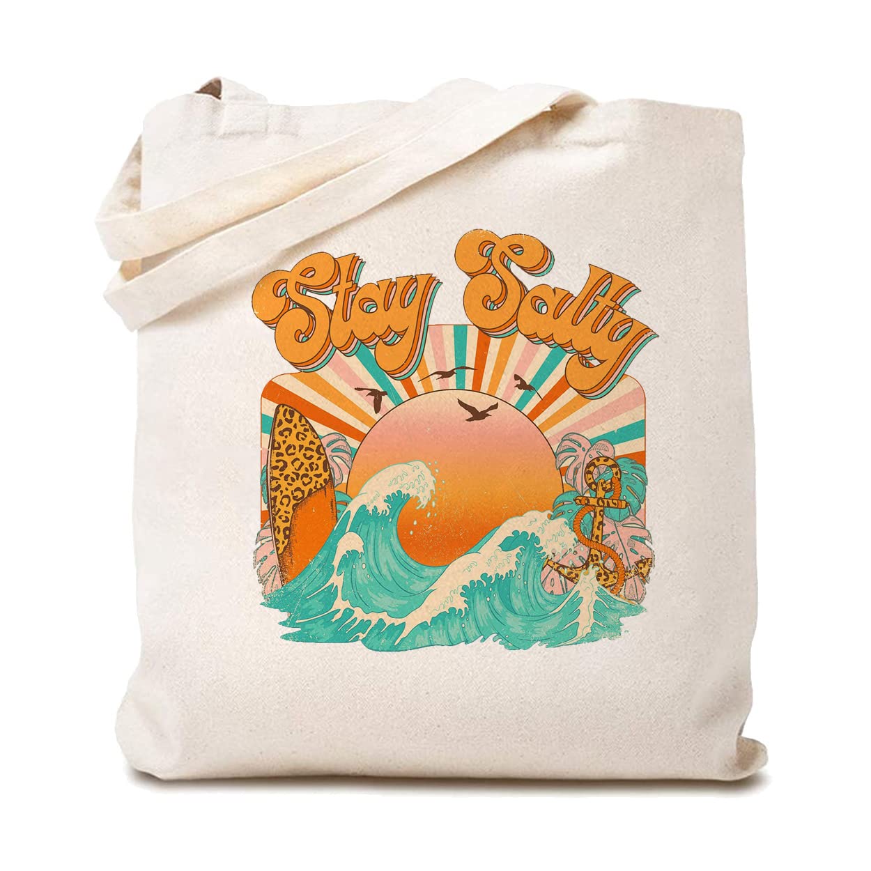 Stylish Canvas Tote Bag for Women - Reusable Grocery & Beach Shoulder Bag - Perfect for Weekend Getaways, Shopping & Summer Outings