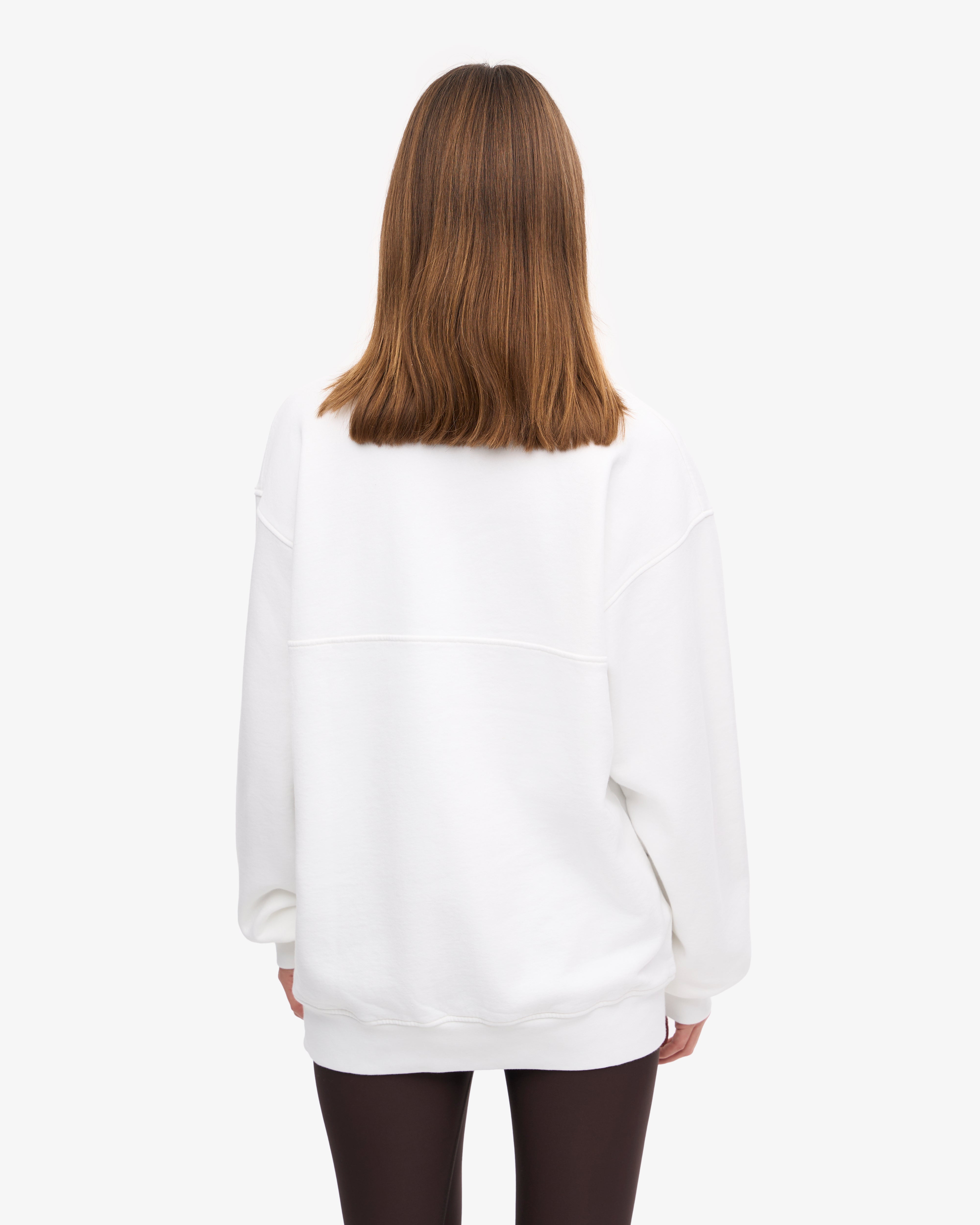 Organic Quarter Zip Sweatshirt for Men & Women | Soft & Comfortable Pullover | Optical White | Perfect for Casual Wear, Outdoor Activities & Layering