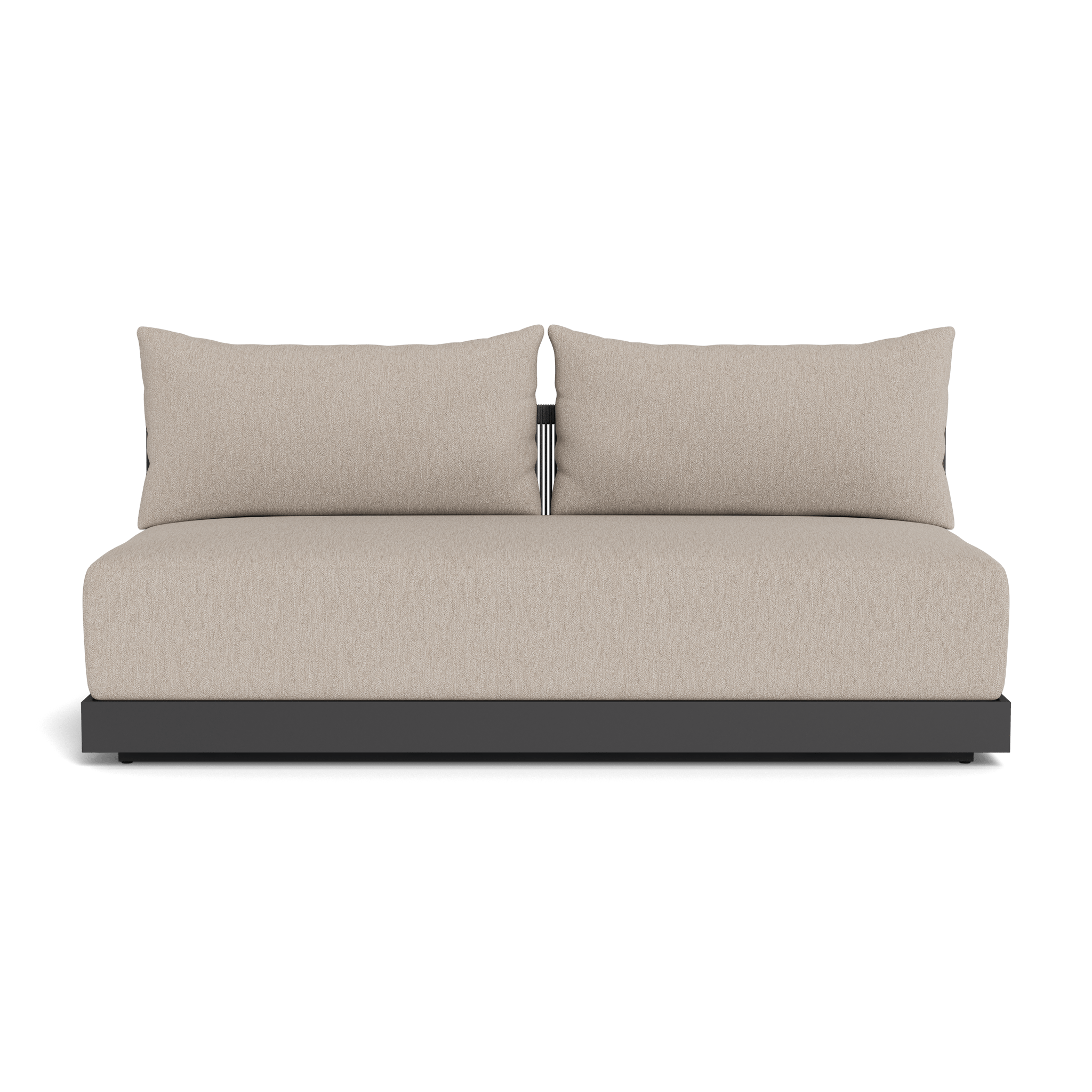 Antigua 2-Seat Armless Sofa - Modern Compact Loveseat for Small Spaces, Living Room, Apartment, or Office - Comfortable Fabric Upholstery for Relaxing and Lounging