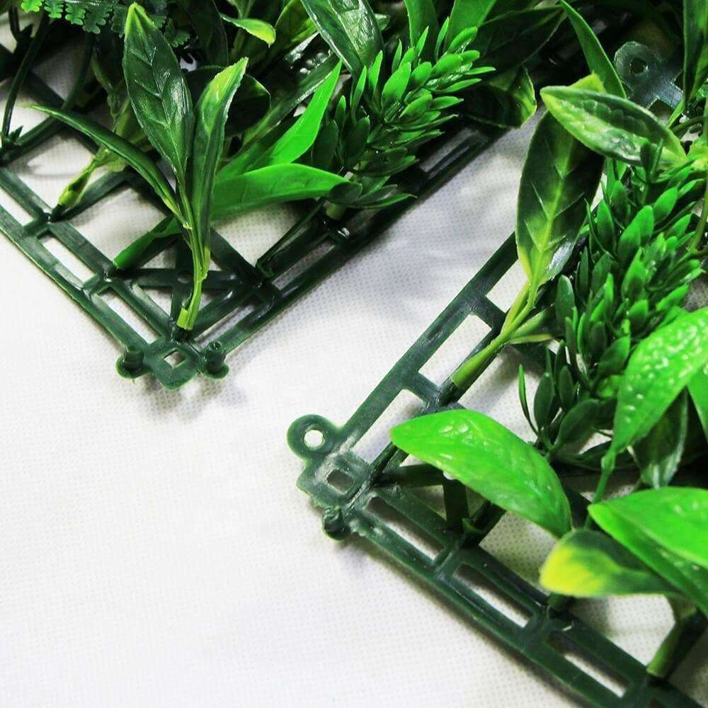 UV Green Beet Artificial Vertical Garden Panel - 25cm x 25cm - Realistic Fake Plant Wall Decor for Indoor/Outdoor - Perfect for Balcony, Patio, Office & Home Decoration