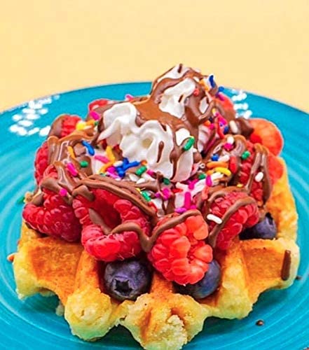 Authentic Imported Belgian Pearl Sugar Waffles - Traditional Recipe (15 Pack, 100g Each) - Perfect for Breakfast, Brunch & Dessert