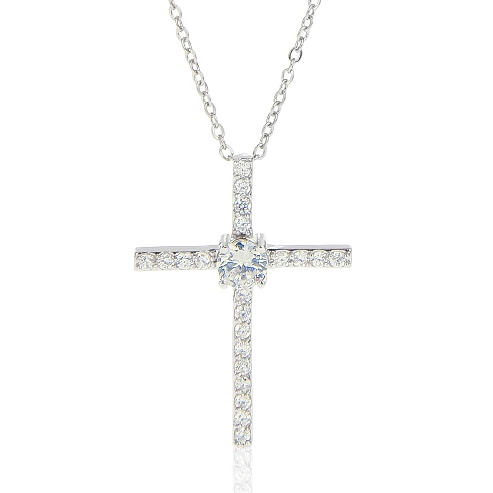 Jireh You Are Enough Cross Necklace for Girls - Baptism & Confirmation Gifts for Teenage Girls - Catholic & Christian Jewelry - Perfect for Church, Weddings & Daily Wear
