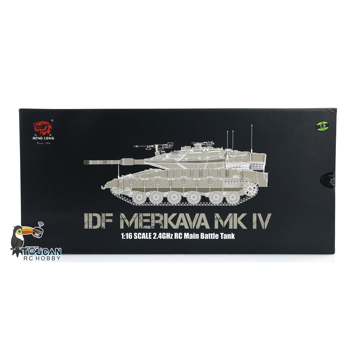 Heng Long 1/16 Scale RC Tank IDF Merkava MK IV - Metal Gearbox, 360° Rotating Barrel & Recoil - Remote Control Military Tank Model for Collectors & Battle Simulation