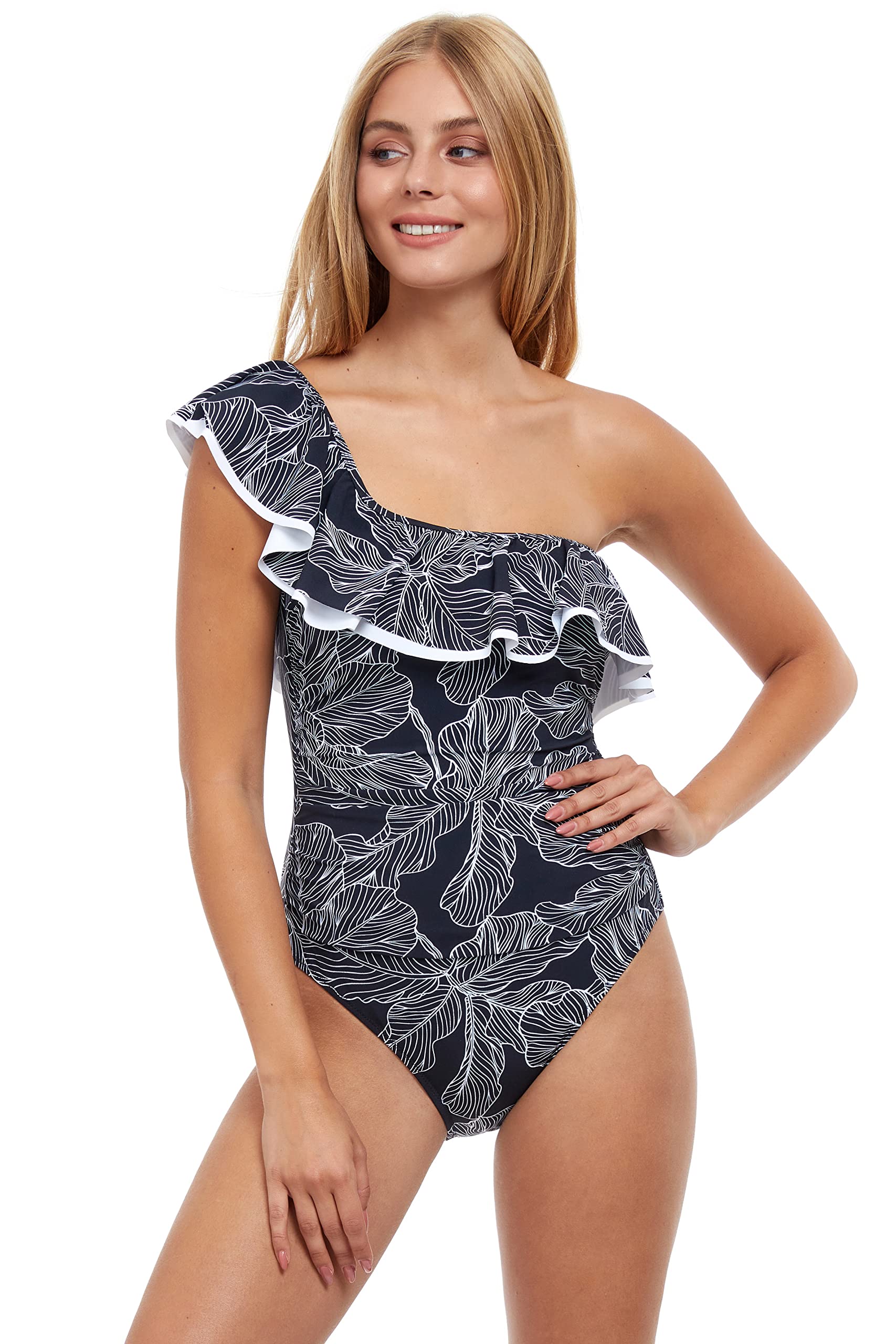 Gottex Women's Elegant One Shoulder Swimsuit - Sexy Monokini Bathing Suit for Pool, Beach & Vacation | Perfect for Summer Swimwear & Resort Wear