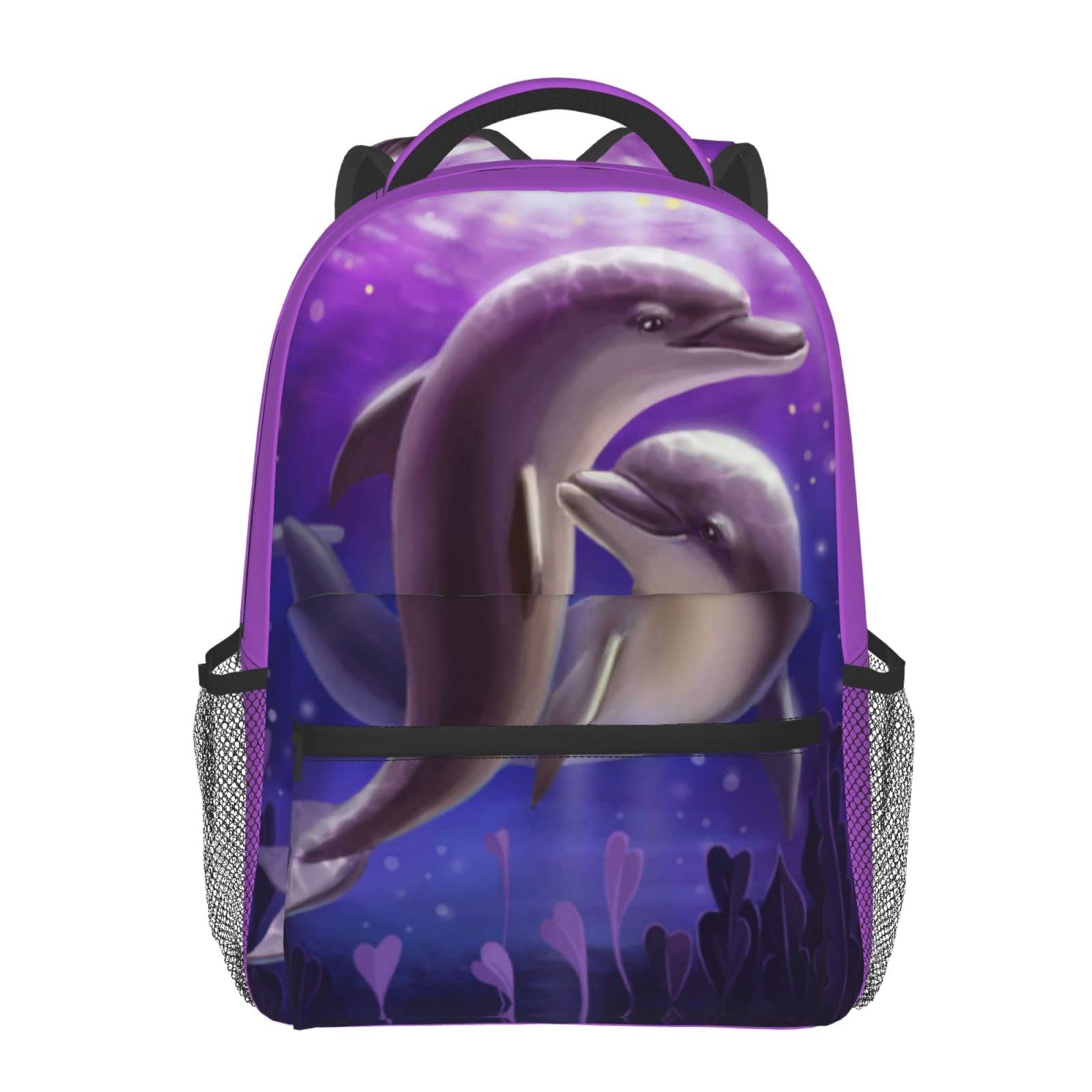 **Dujiea 17 Inch 3D Ocean Dolphin Laptop Backpack - Waterproof School Bookbag, Travel Backpack with Chest Strap & USB Charging Port - Perfect for College, Work, Hiking & Daily Commute**