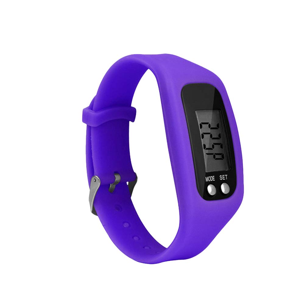 POPETPOP Fitness Tracker Watch - Calorie Counter, Pedometer, Step Counter & Exercise Monitor for Kids & Adults - Purple Smart Wristband for Running, Walking & Daily Activity Tracking