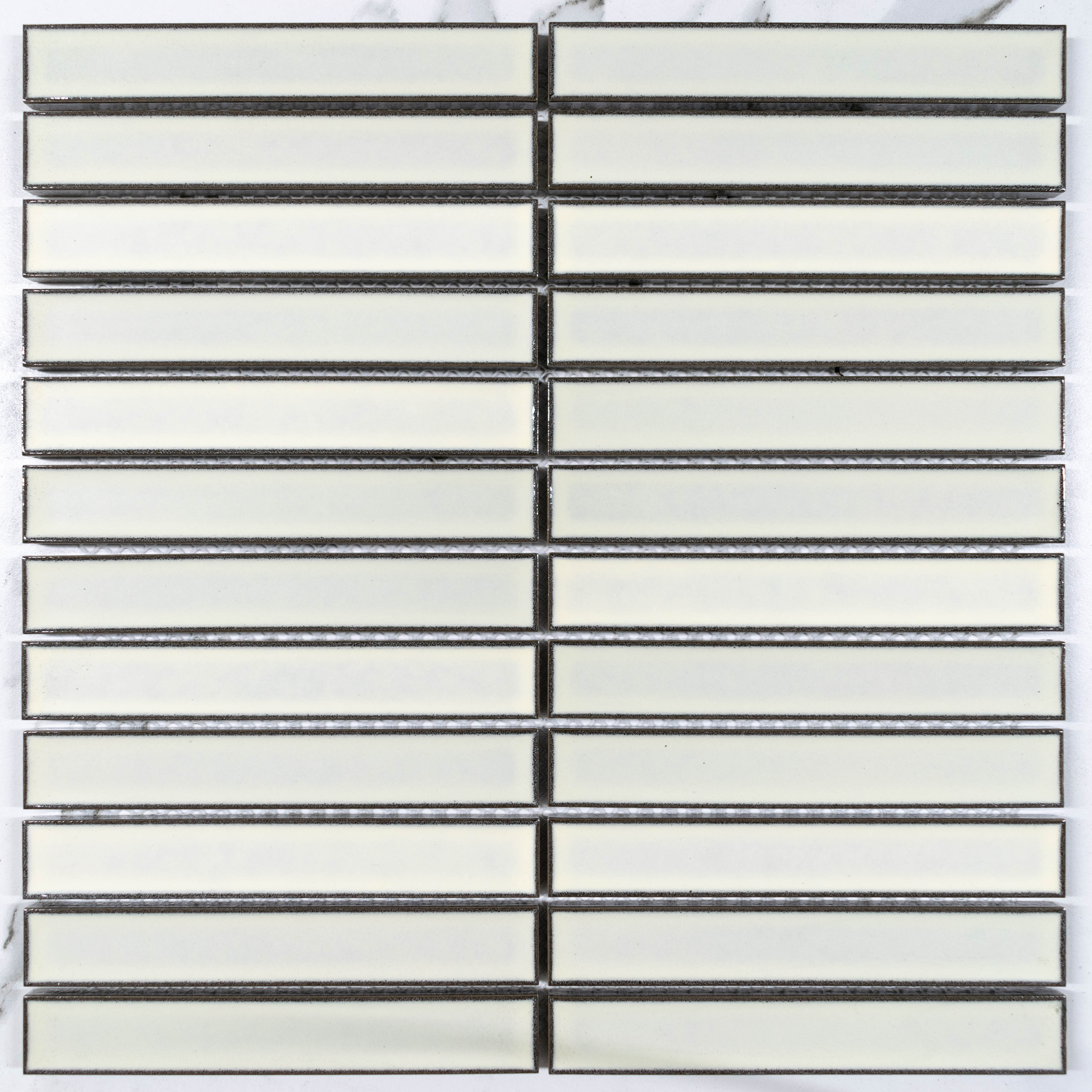 Chamber White 22x145 Kit Kat Gloss Mosaic Tile - Premium Ceramic Wall & Floor Tiles for Kitchen Backsplash, Bathroom, and Shower Decor
