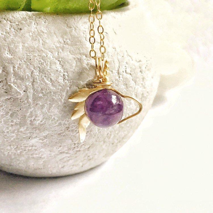 14K Gold Filled Amethyst Unicorn Charm Necklace for Women - Elegant Crystal Jewelry Gift for Birthday, Anniversary & Special Occasions