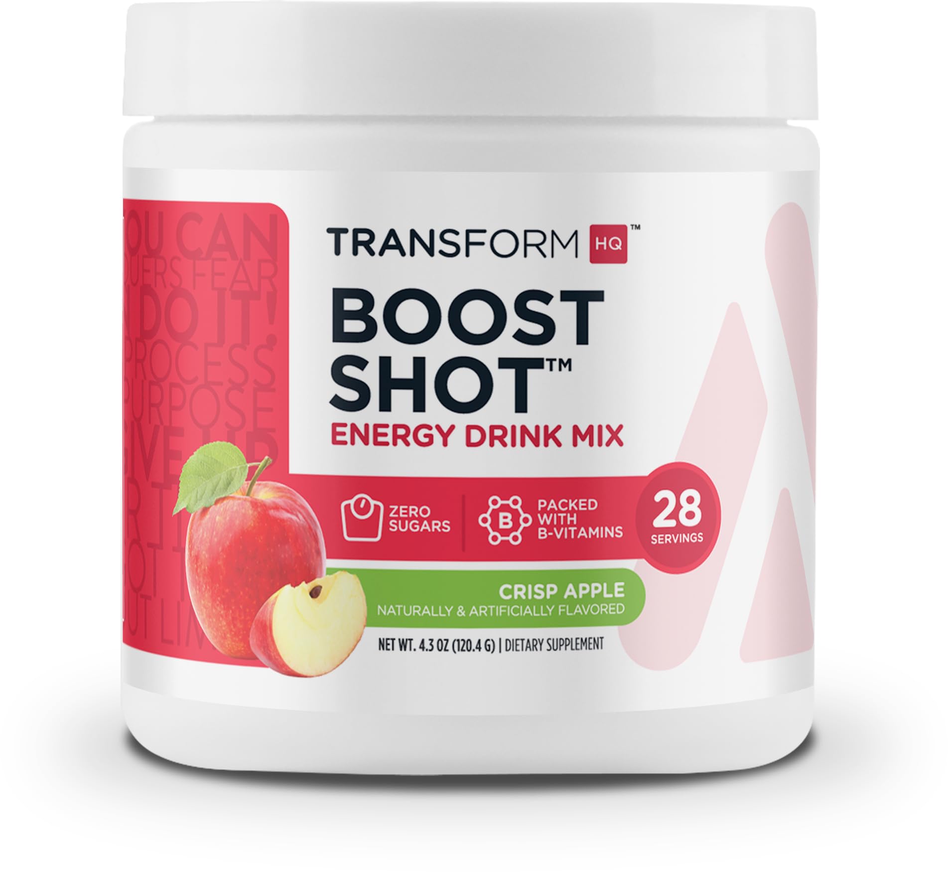 TransformHQ Everyday Boost Shot 28 Servings - Crisp Apple Flavor | Non-GMO, Gluten-Free Energy Supplement for Workouts, Focus & Daily Vitality | Perfect for Pre-Workout, Office & Active Lifestyles