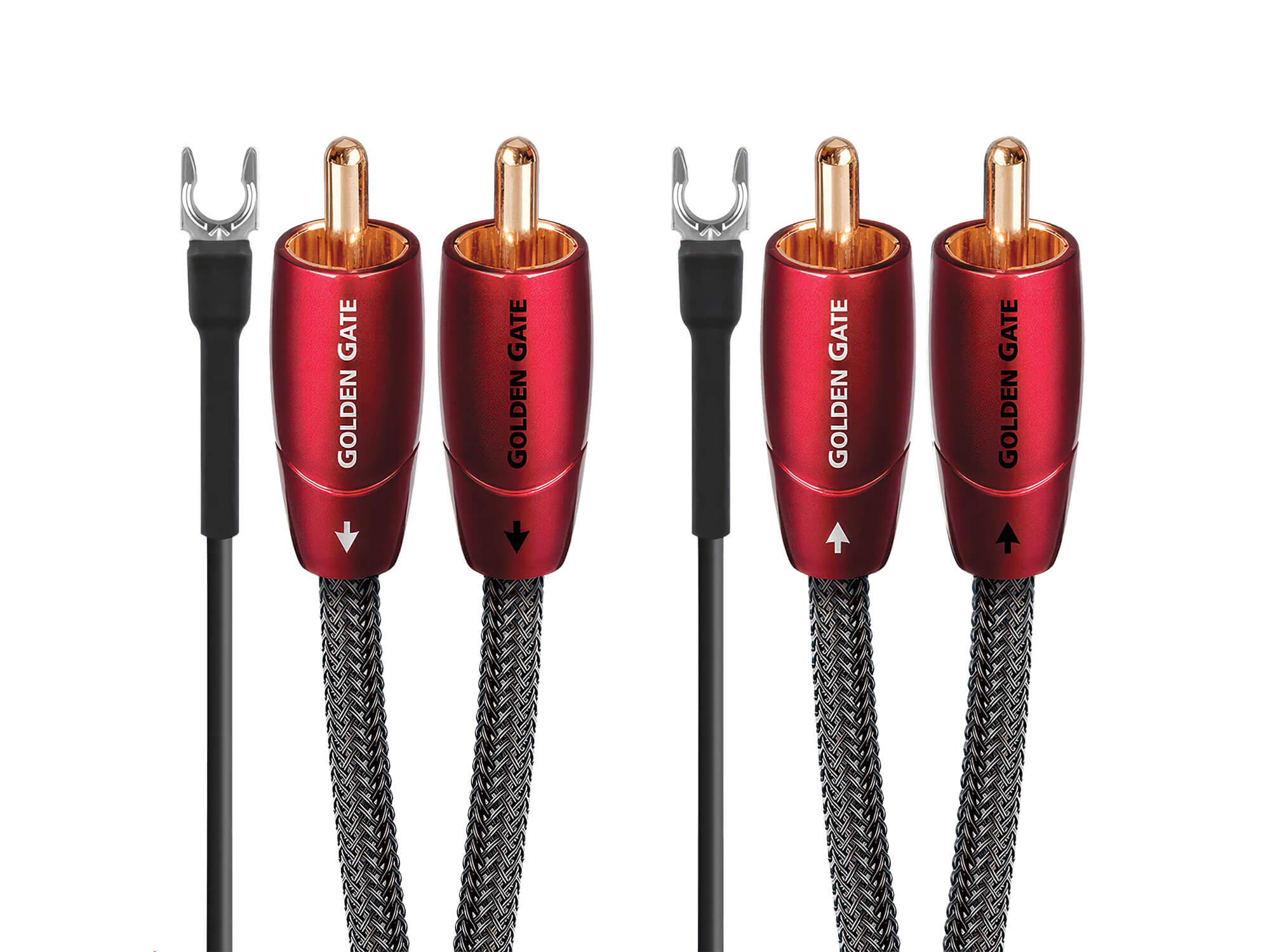 Audioquest Golden Gate High-Performance RCA Cable for Turntables - 1.5m Premium Audio Cable for Vinyl Records, Hi-Fi Systems & Home Theater Setups