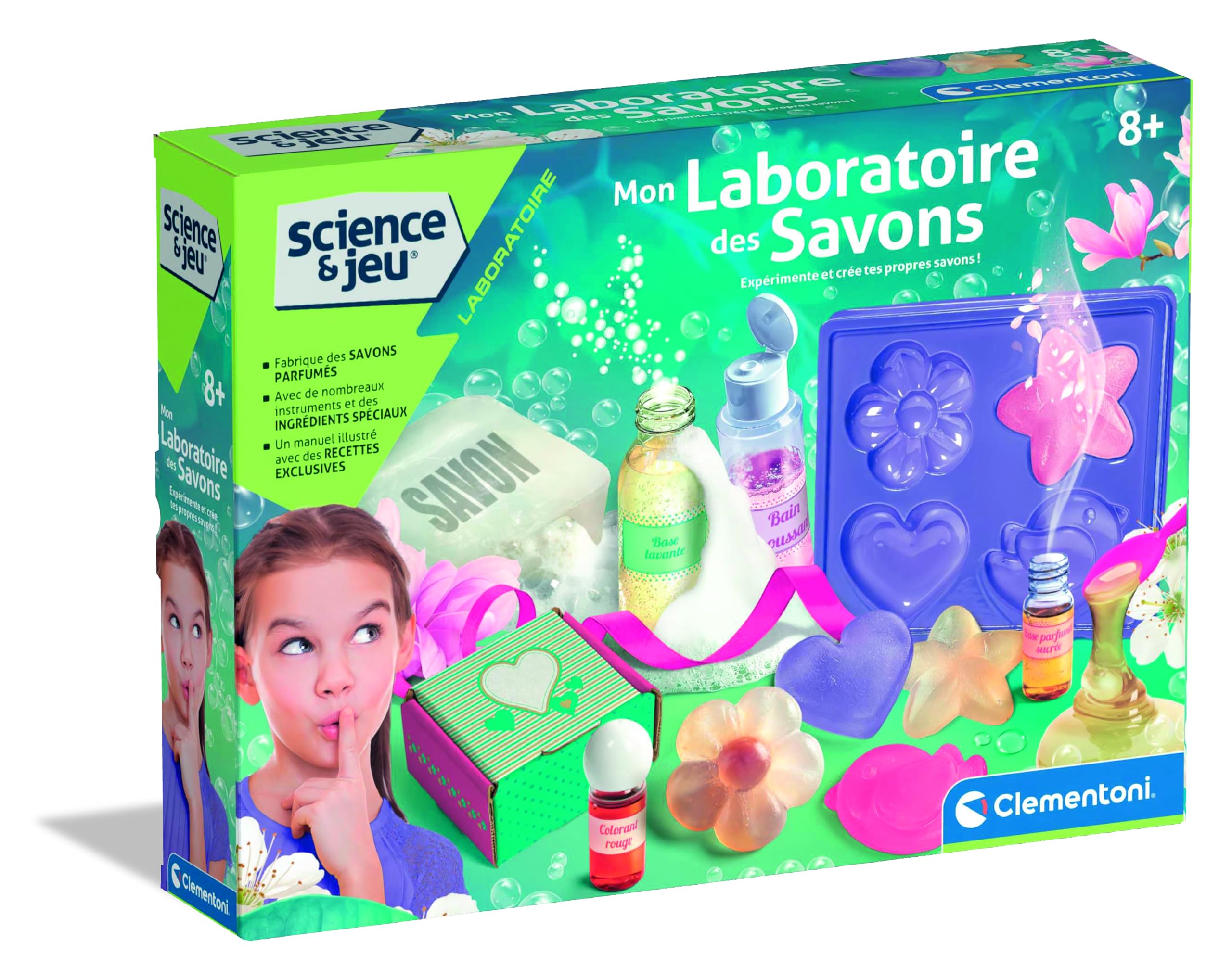 Clementoni Science & Play Soap Making Kit for Kids Ages 8+ | Made in Italy | STEM Educational Toy for Creative Bath & Craft Activities