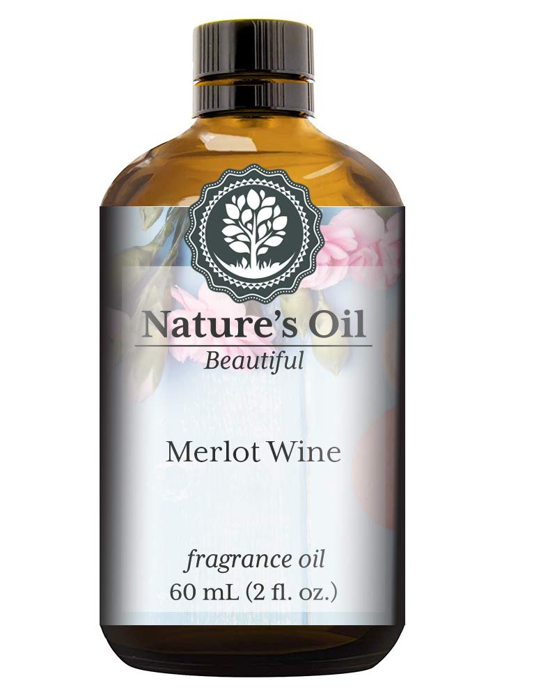 Premium Merlot Wine Fragrance Oil (2oz/60ml) - Long-Lasting Scent for Perfume, Diffusers, Soap Making, Candles & DIY Crafts - Perfect for Romantic Evenings, Wine-Themed Parties & Home Spa Relaxation