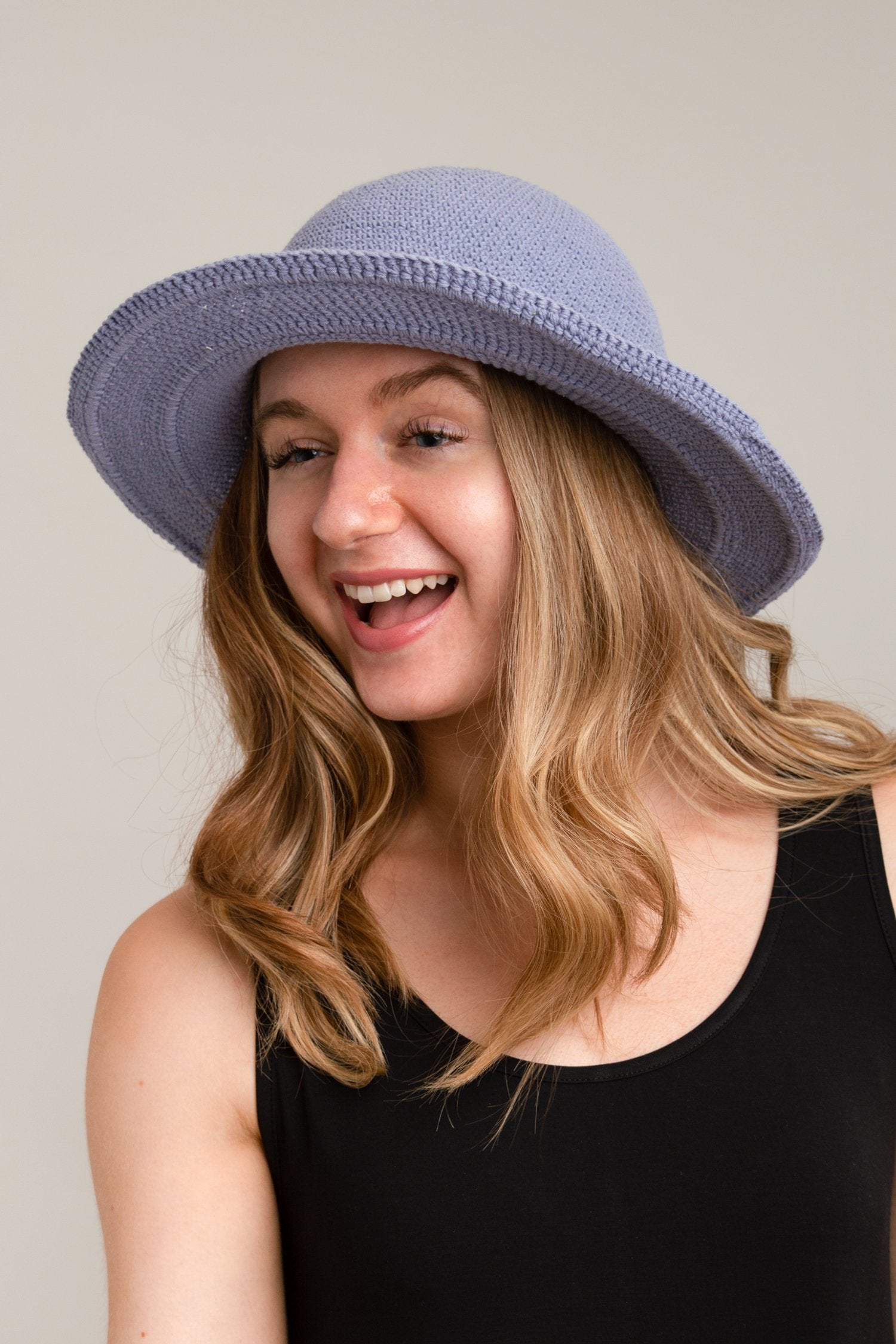 Lavender Cotton Hat for Women - Soft & Breathable Summer Sun Hat - Perfect for Beach, Garden, and Outdoor Activities