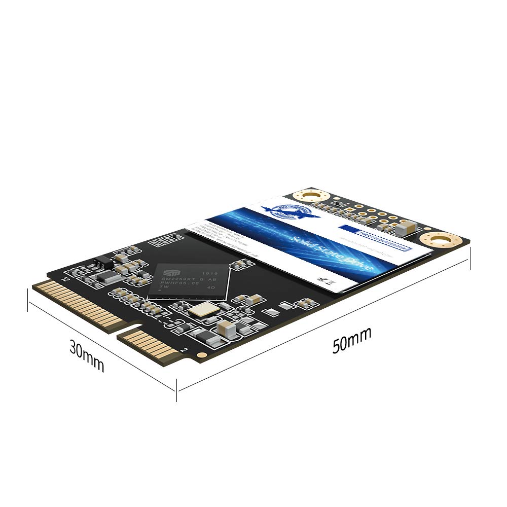 128GB mSATA SSD Internal Solid State Drive - High Speed Mini SATA Hard Disk for Laptop, Desktop, Notebook - 5 Pack Bundle for Gaming, Office Work & Data Storage
