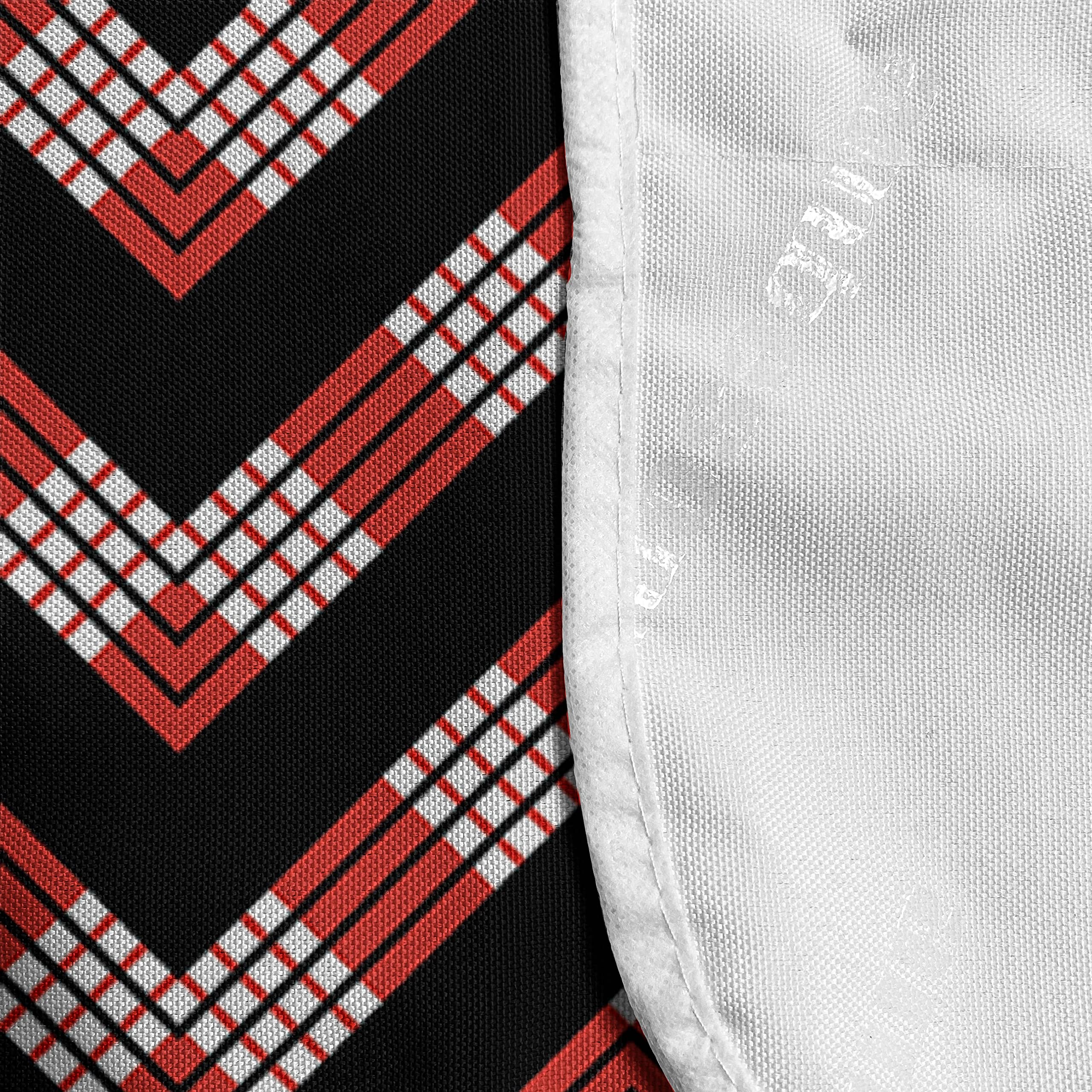 Lunarable Chevron Microwave Oven Cover - Waterproof Kitchen Organizer with Pockets, 36