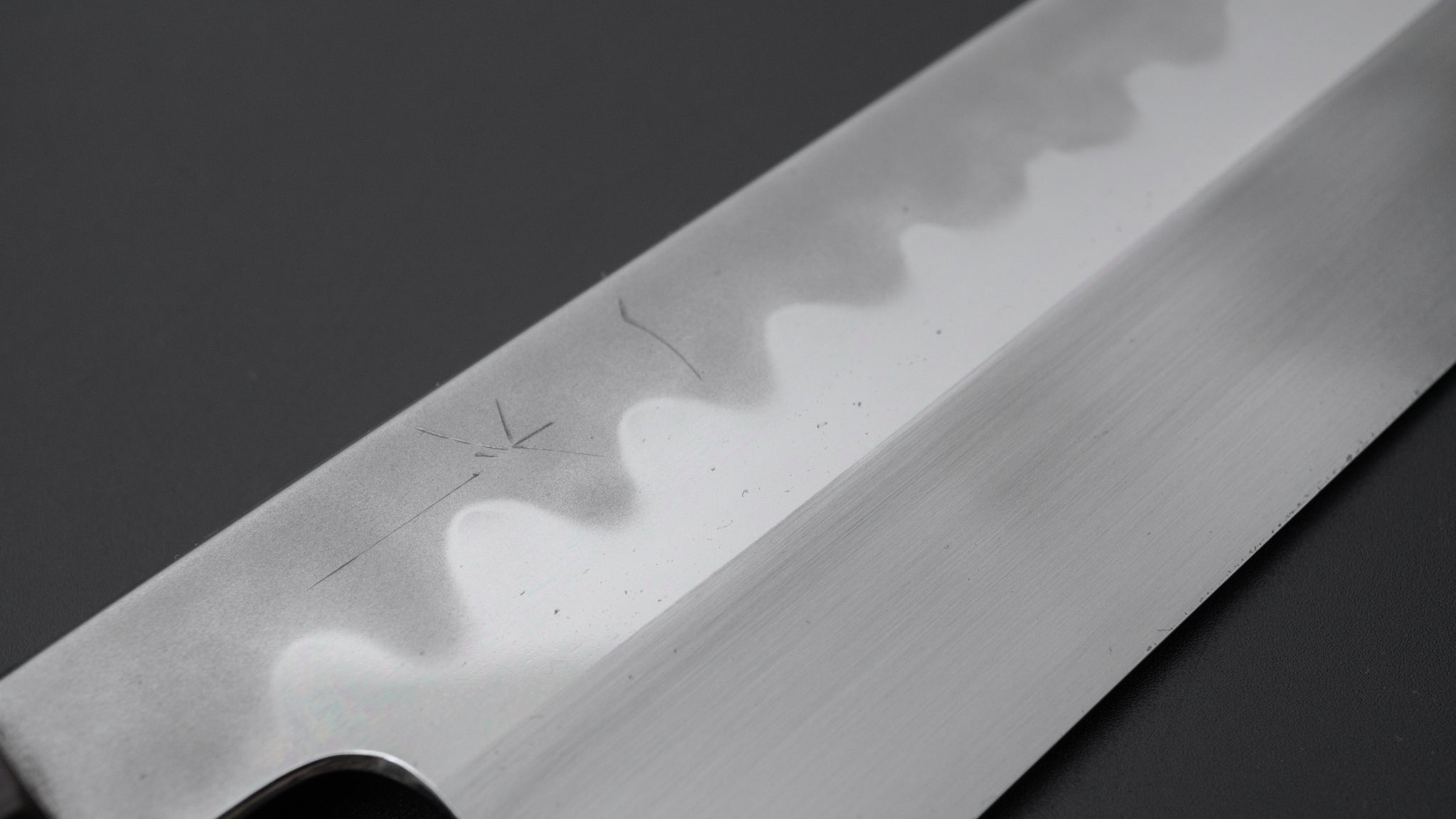Hitohira Togashi Kyuzo White #1 Hakumon Mizu Honyaki Gyuto 240mm Japanese Chef Knife with Taihei Ebony Handle (#072/Saya) - Premium Kitchen Knife for Professional Chefs & Home Cooking, Perfect for Slicing, Dicing & Precision Cutting