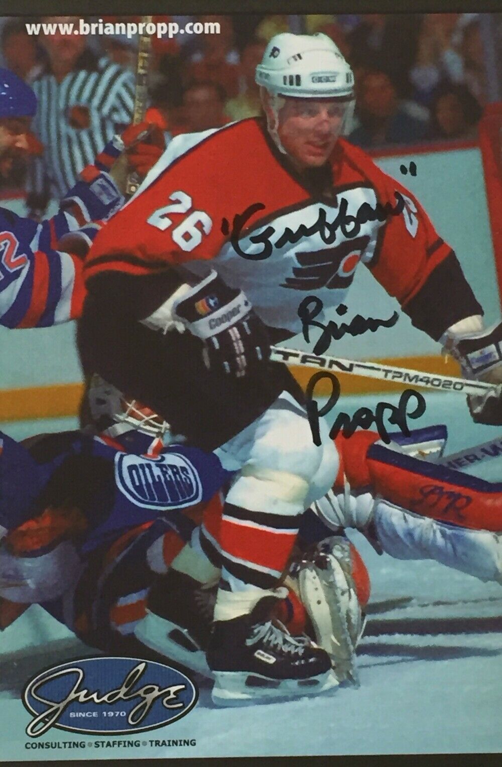 Brian Propp Autographed 4x6 Philadelphia Flyers Hockey Postcard - Signed Sports Memorabilia for Collectors & Fans - Perfect for Framing, Man Cave Decor, or Gift for Hockey Enthusiasts