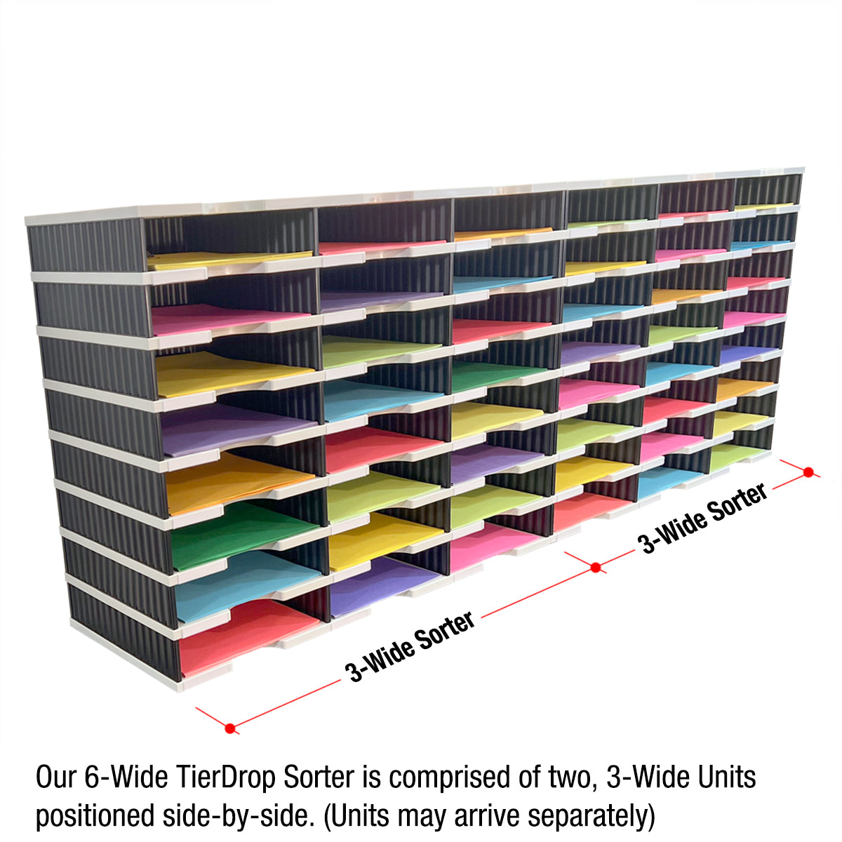 Ultimate Office TierDrop™ 48 Slot Organizer - 57W Literature, Forms, Mail & Classroom Sorter - Perfect for Office, School & Home Organization