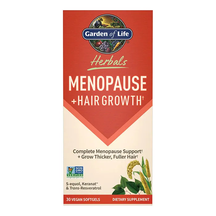 Garden of Life Herbal Supplement for Menopause Relief & Hair Growth Support - Natural Hormone Balance & Healthy Hair Care for Women